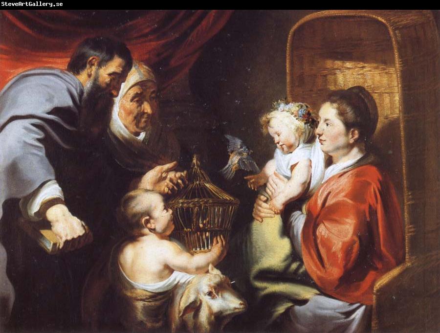 Jacob Jordaens The Virgin and Child with Saints Zacharias,Elizabeth and John the Baptist